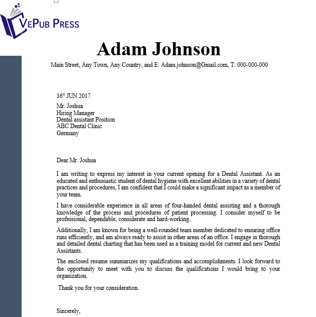 Lawyer Cover Letter | Business Service | Vepub