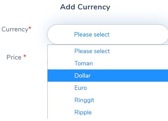 Add Currency